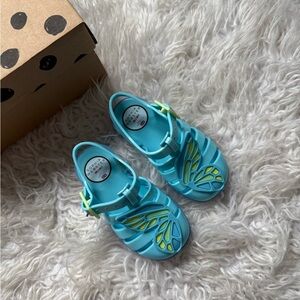 Mini Melissa Aqua Sandals with Butterfly Design